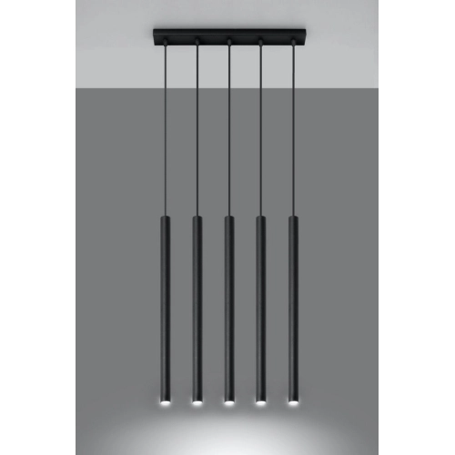Lustr SOLLUX Pastelo 5 G9 5x40W bez zdroje SL.0472 černá (obrázek 2)