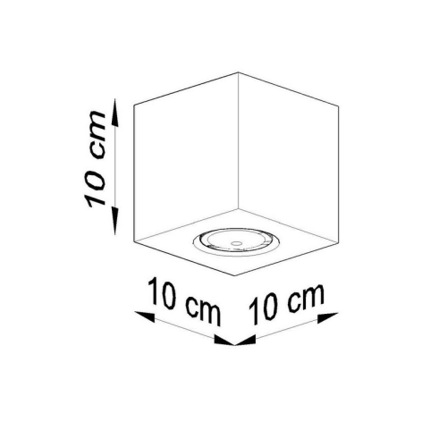 Stropní svítidlo SOLLUX Quad GU10 1x40W bez zdroje SL.0489 beton (obrázek 4)