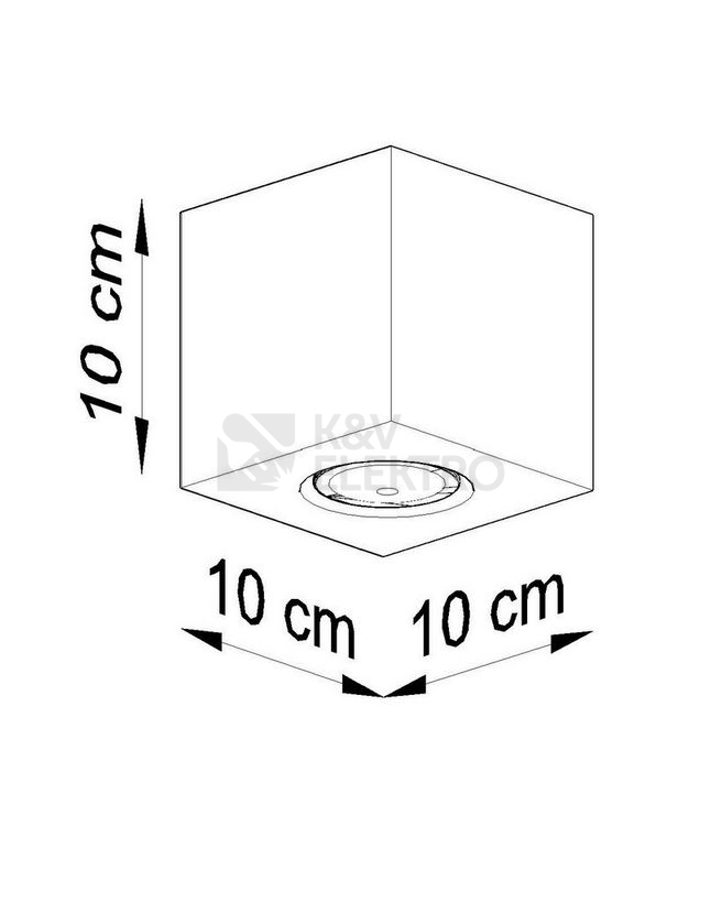 Obrázek produktu Stropní svítidlo SOLLUX Quad GU10 1x40W bez zdroje SL.0489 beton 3