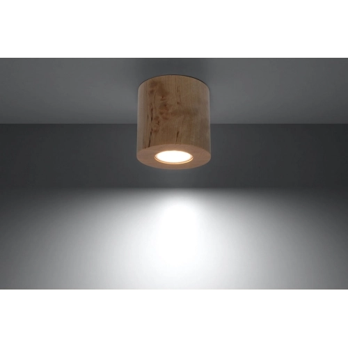 Stropní svítidlo SOLLUX Orbis GU10 1x40W bez zdroje SL.0492 přírodní dřevo (obrázek 3)