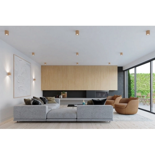 Stropní svítidlo SOLLUX Orbis GU10 1x40W bez zdroje SL.0492 přírodní dřevo (obrázek 2)