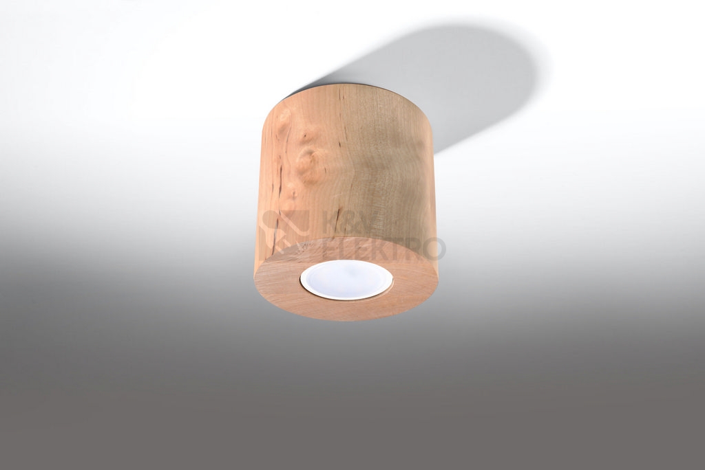 Obrázek produktu Stropní svítidlo SOLLUX Orbis GU10 1x40W bez zdroje SL.0492 přírodní dřevo 1