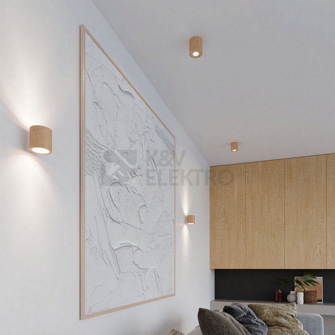 Obrázek produktu Stropní svítidlo SOLLUX Orbis GU10 1x40W bez zdroje SL.0492 přírodní dřevo 7