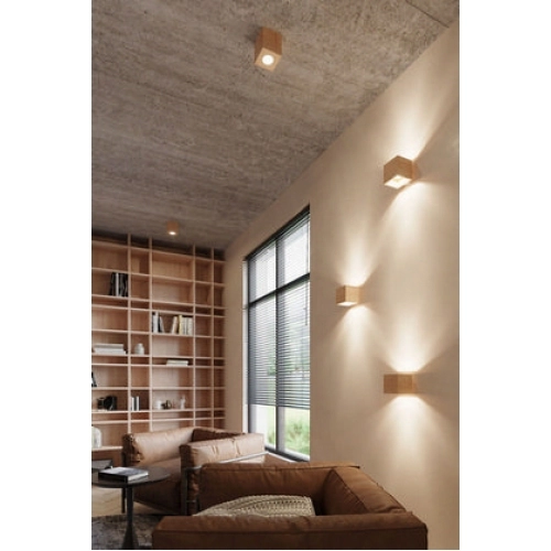 Stropní svítidlo SOLLUX Quad GU10 1x40W bez zdroje SL.0493 přírodní dřevo (obrázek 8)