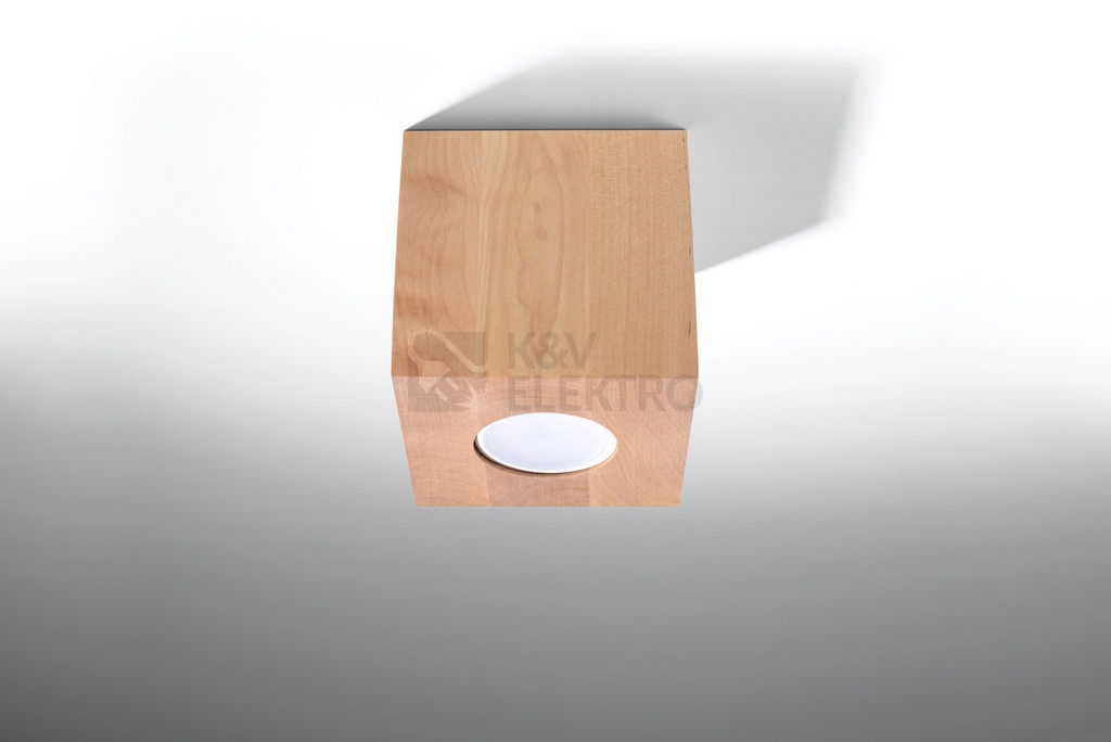 Obrázek produktu Stropní svítidlo SOLLUX Quad GU10 1x40W bez zdroje SL.0493 přírodní dřevo 1