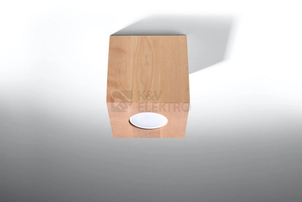 Obrázek produktu Stropní svítidlo SOLLUX Quad GU10 1x40W bez zdroje SL.0493 přírodní dřevo 1
