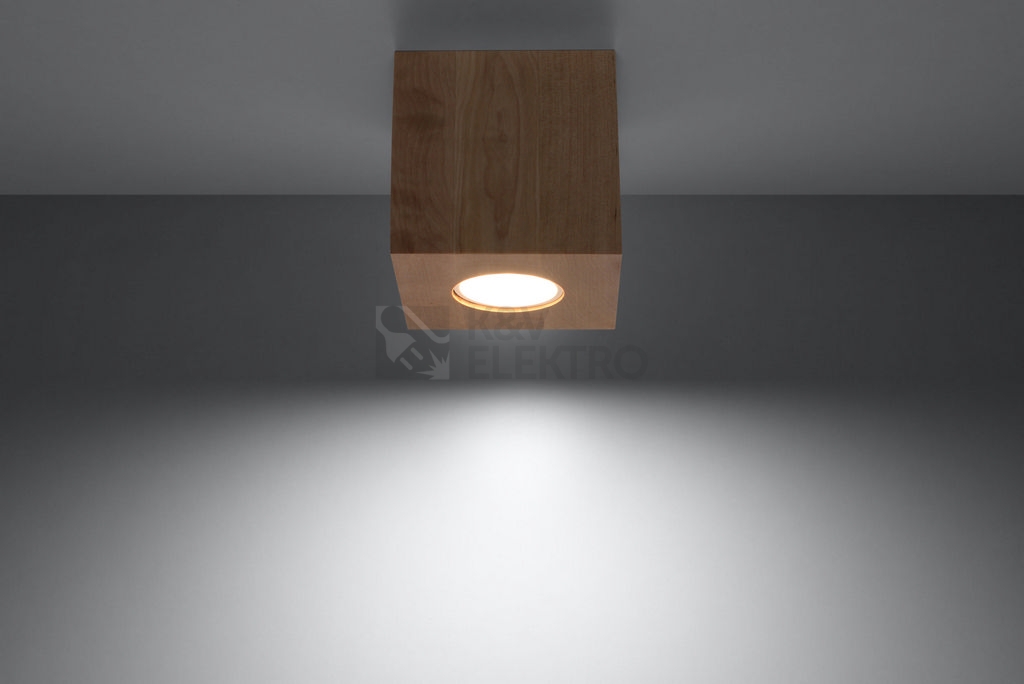 Obrázek produktu Stropní svítidlo SOLLUX Quad GU10 1x40W bez zdroje SL.0493 přírodní dřevo 2