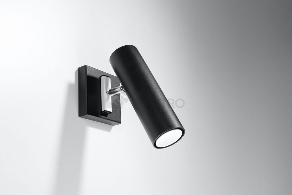 Obrázek produktu Nástěnné bodové svítidlo SOLLUX Direzione GU10 1x40W bez zdroje SL.0498 černá 1