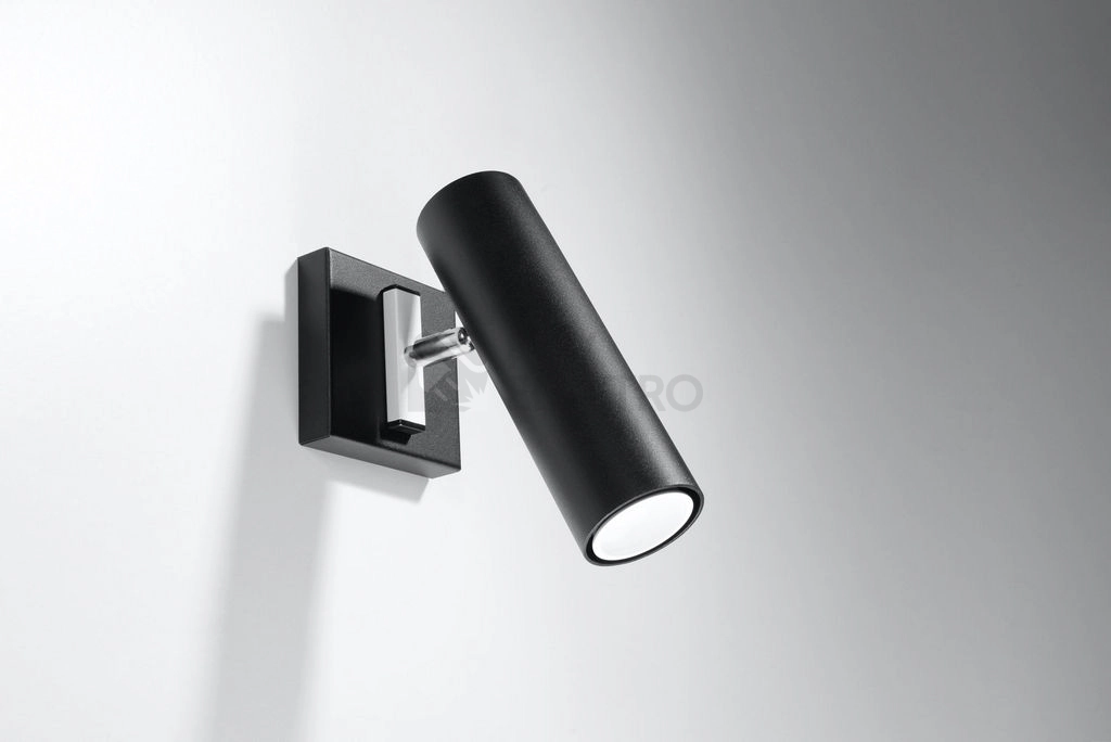 Obrázek produktu Nástěnné bodové svítidlo SOLLUX Direzione GU10 1x40W bez zdroje SL.0498 černá 1
