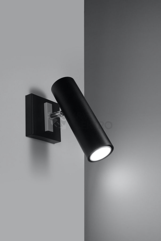 Obrázek produktu Nástěnné bodové svítidlo SOLLUX Direzione GU10 1x40W bez zdroje SL.0498 černá 2