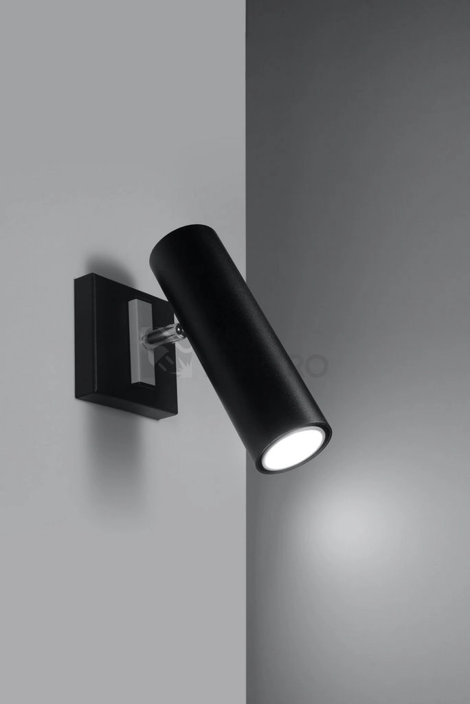 Obrázek produktu Nástěnné bodové svítidlo SOLLUX Direzione GU10 1x40W bez zdroje SL.0498 černá 2