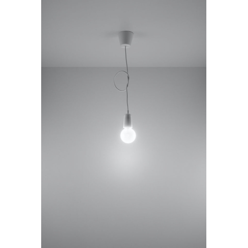 Lustr SOLLUX Diego 1 E27 1x60W bez zdroje SL.0569 bílá