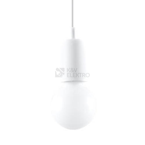 Lustr SOLLUX Diego 1 E27 1x60W bez zdroje SL.0569 bílá