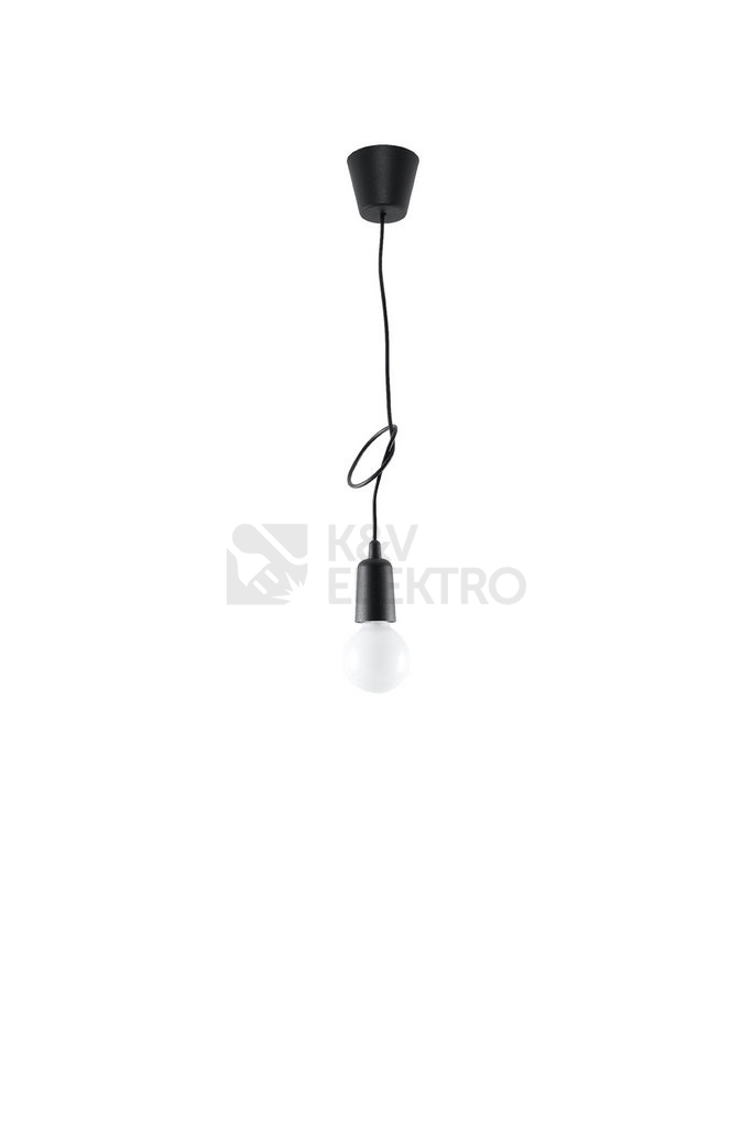 Obrázek produktu Lustr SOLLUX Diego 1 E27 1x60W bez zdroje SL.0572 černá 3