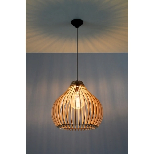 Lustr SOLLUX Aprilla E27 1x60W bez zdroje SL.0639 přírodní dřevo (obrázek 4)