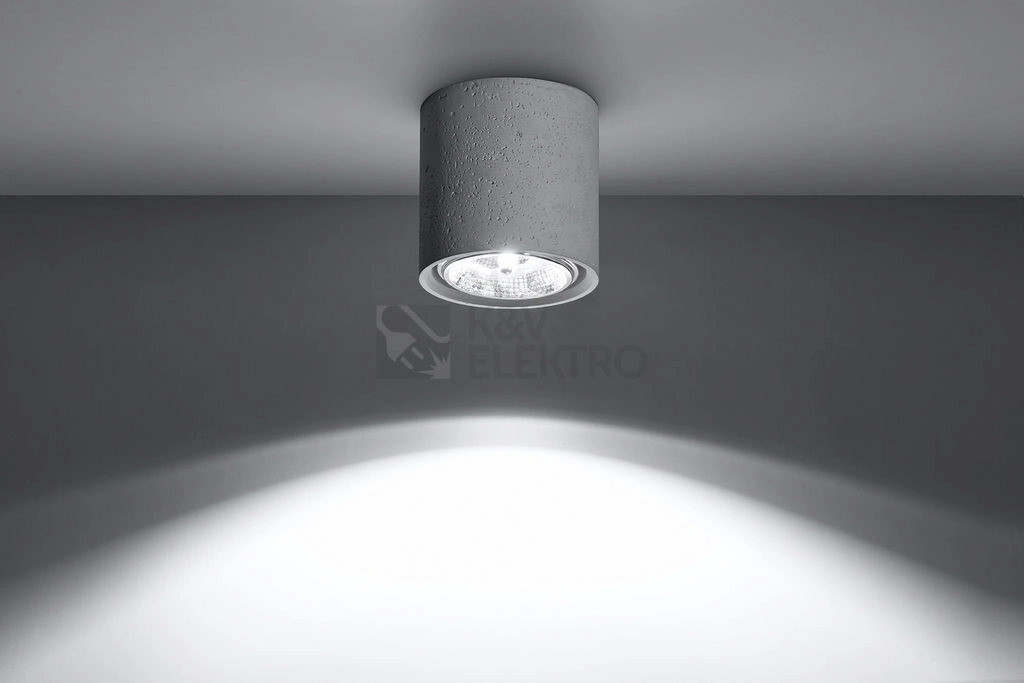 Obrázek produktu Stropní bodové svítidlo SOLLUX Cullo GU10 1x40W bez zdroje SL.0645 beton 2