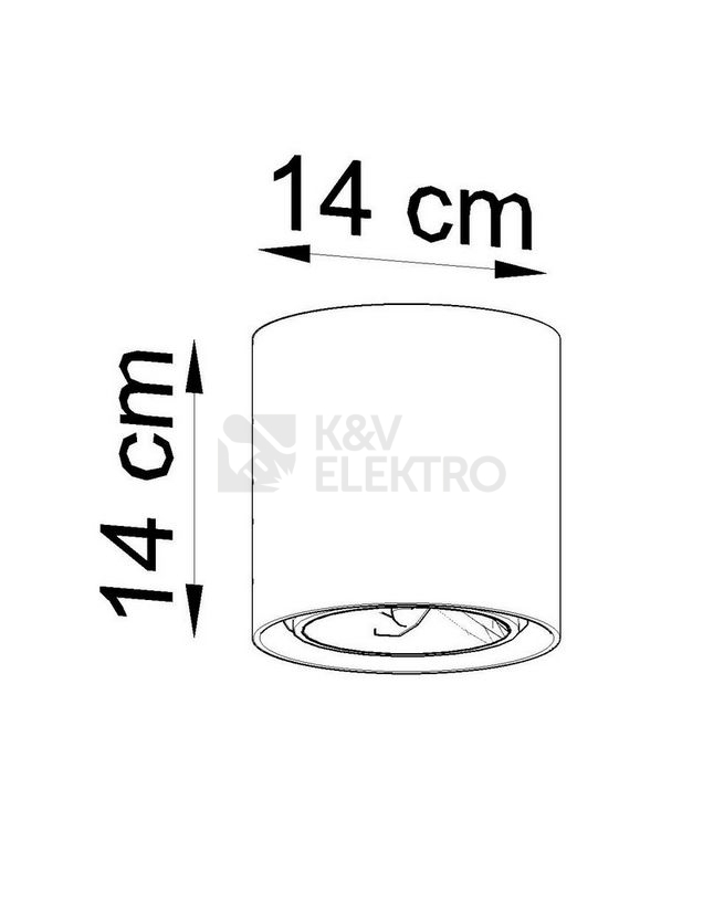 Obrázek produktu Stropní bodové svítidlo SOLLUX Cullo GU10 1x40W bez zdroje SL.0645 beton 3