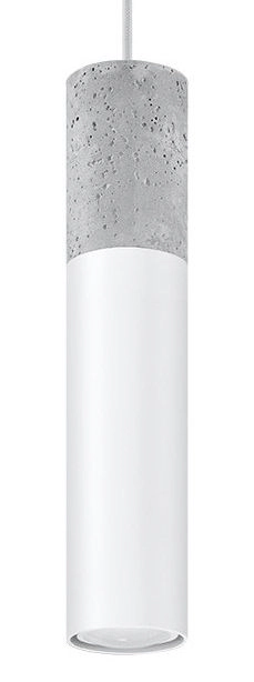 Lustr SOLLUX Borgio 1 GU10 1x40W bez zdroje SL.0647 beton a ocel bílá