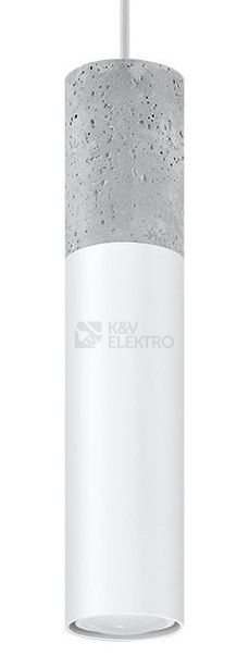 Obrázek produktu Lustr SOLLUX Borgio 1 GU10 1x40W bez zdroje SL.0647 beton a ocel bílá 0