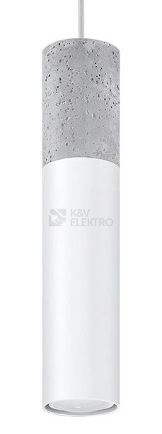 Obrázek produktu Lustr SOLLUX Borgio 1 GU10 1x40W bez zdroje SL.0647 beton a ocel bílá 0