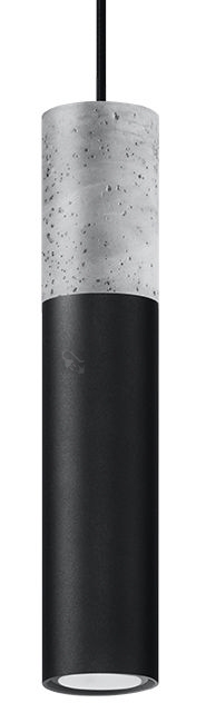 Obrázek produktu Lustr SOLLUX Borgio 1 GU10 1x40W bez zdroje SL.0650 beton a ocel černá 0