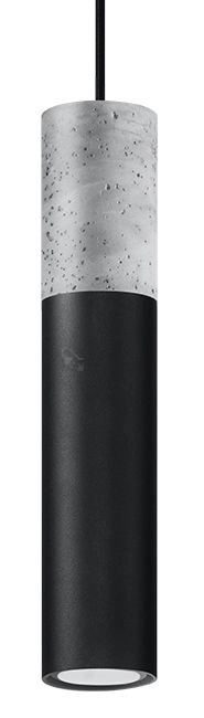 Obrázek produktu Lustr SOLLUX Borgio 1 GU10 1x40W bez zdroje SL.0650 beton a ocel černá 0