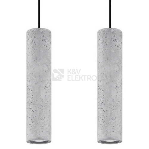 Lustr SOLLUX Luvo 2 GU10 2x40W bez zdroje SL.0654 beton