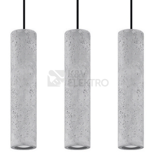 Lustr SOLLUX Luvo 3 GU10 3x40W bez zdroje SL.0655 beton
