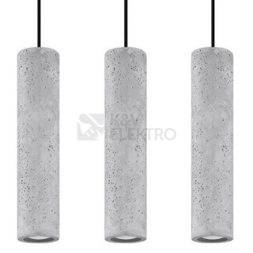 Lustr SOLLUX Luvo 3 GU10 3x40W bez zdroje SL.0655 beton