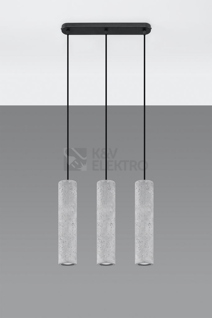 Obrázek produktu Lustr SOLLUX Luvo 3 GU10 3x40W bez zdroje SL.0655 beton 1