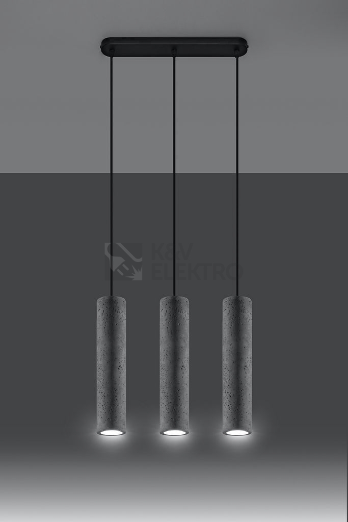 Obrázek produktu Lustr SOLLUX Luvo 3 GU10 3x40W bez zdroje SL.0655 beton 2