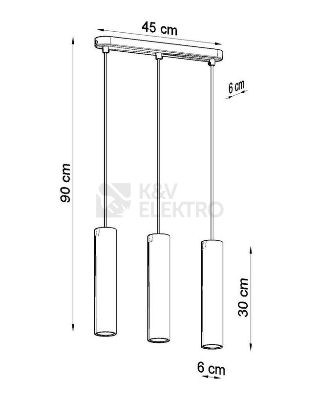 Obrázek produktu Lustr SOLLUX Luvo 3 GU10 3x40W bez zdroje SL.0655 beton 3