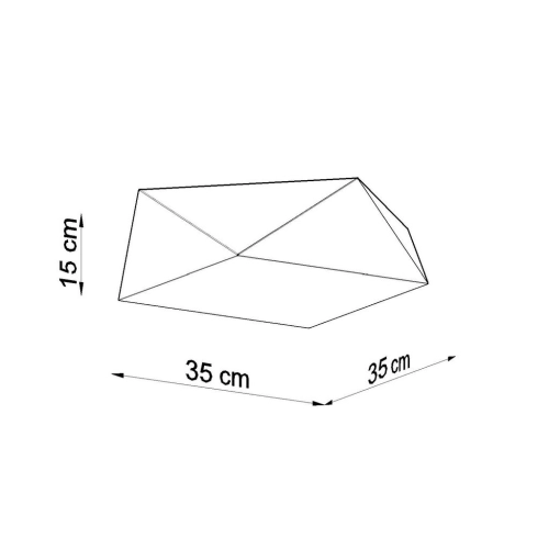 Stropní svítidlo SOLLUX Hexa 35cm E27 2x60W bez zdroje SL.0689 bílá (obrázek 2)