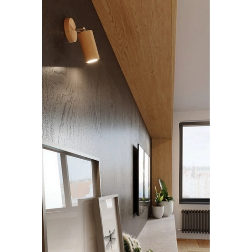 Nástěnné bodové svítidlo SOLLUX Berg GU10 1x40W bez zdroje SL.0701 přírodní dřevo (obrázek 6)