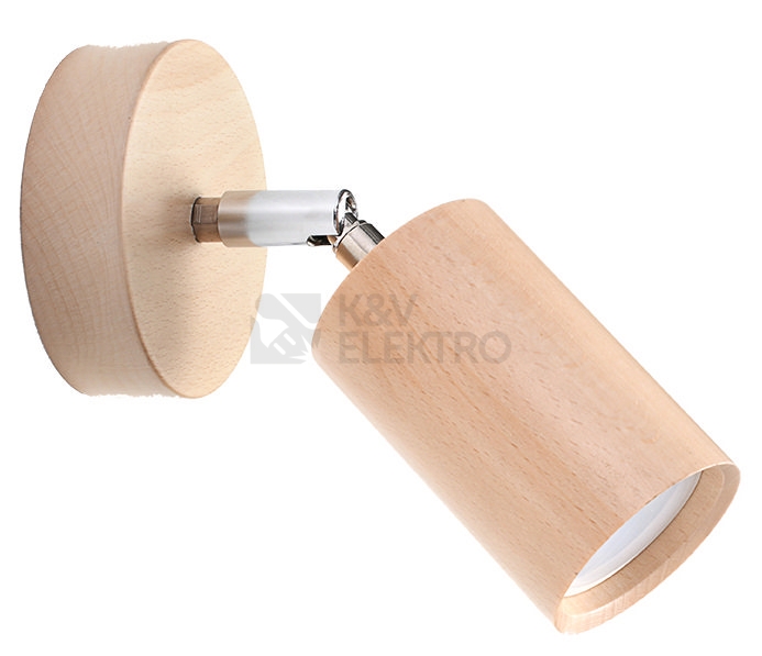 Obrázek produktu Nástěnné bodové svítidlo SOLLUX Berg GU10 1x40W bez zdroje SL.0701 přírodní dřevo 0