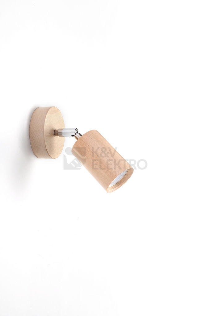 Obrázek produktu Nástěnné bodové svítidlo SOLLUX Berg GU10 1x40W bez zdroje SL.0701 přírodní dřevo 1