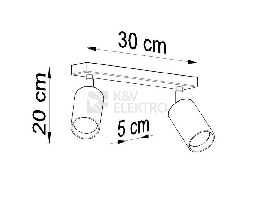 Obrázek produktu Bodové svítidlo SOLLUX Berg 2 GU10 2x40W bez zdroje SL.0702 přírodní dřevo 3