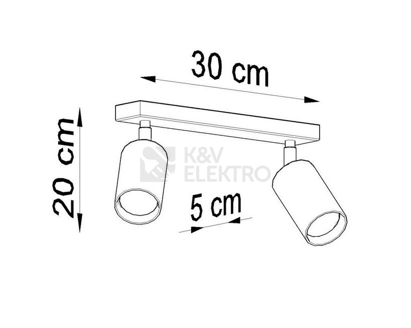 Obrázek produktu Bodové svítidlo SOLLUX Berg 2 GU10 2x40W bez zdroje SL.0702 přírodní dřevo 3