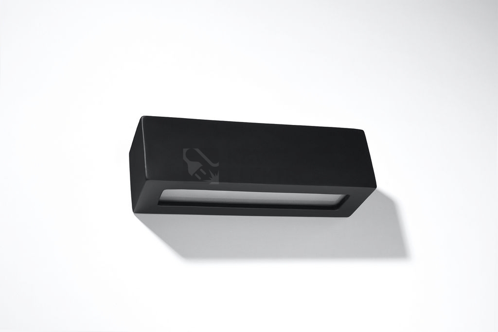 Obrázek produktu Nástěnné keramické svítidlo SOLLUX Vega E27 1x60W bez zdroje SL.0878 černá 1