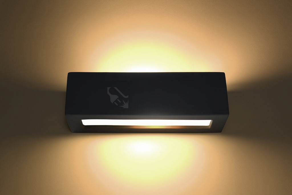 Obrázek produktu Nástěnné keramické svítidlo SOLLUX Vega E27 1x60W bez zdroje SL.0878 černá 2