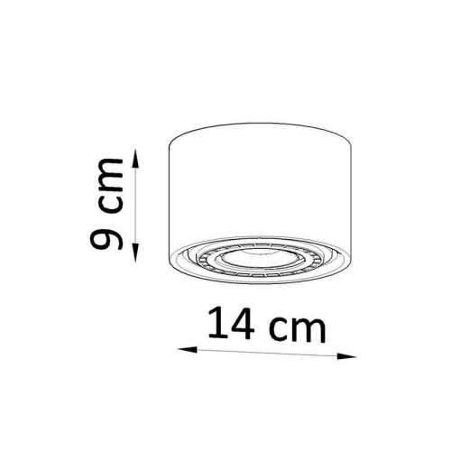 Stropní bodové svítidlo SOLLUX Basic 1 GU10 1x40W bez zdroje SL.0881 beton (obrázek 3)