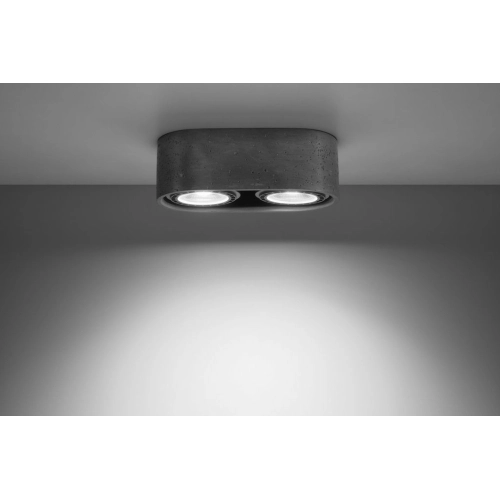 Stropní bodové svítidlo SOLLUX Basic 2 GU10 2x40W bez zdroje SL.0882 beton (obrázek 3)