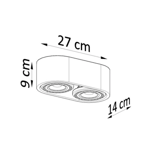 Stropní bodové svítidlo SOLLUX Basic 2 GU10 2x40W bez zdroje SL.0882 beton (obrázek 4)