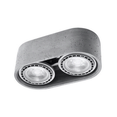 Stropní bodové svítidlo SOLLUX Basic 2 GU10 2x40W bez zdroje SL.0882 beton