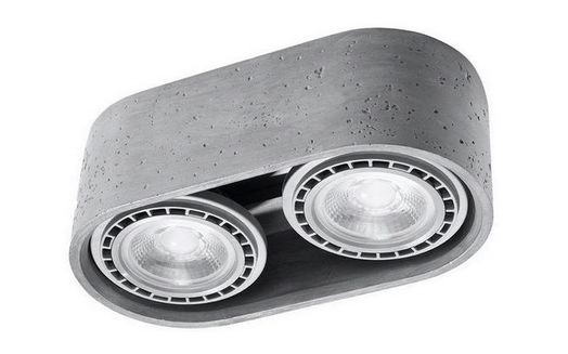 Stropní bodové svítidlo SOLLUX Basic 2 GU10 2x40W bez zdroje SL.0882 beton