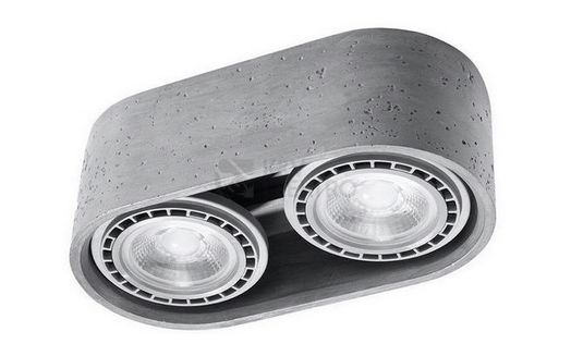 Obrázek produktu Stropní bodové svítidlo SOLLUX Basic 2 GU10 2x40W bez zdroje SL.0882 beton 0