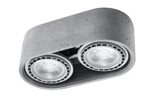 Obrázek produktu Stropní bodové svítidlo SOLLUX Basic 2 GU10 2x40W bez zdroje SL.0882 beton 0