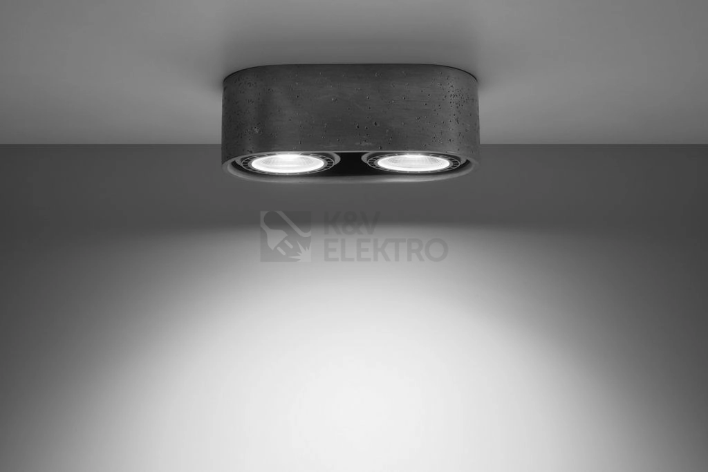 Obrázek produktu Stropní bodové svítidlo SOLLUX Basic 2 GU10 2x40W bez zdroje SL.0882 beton 2