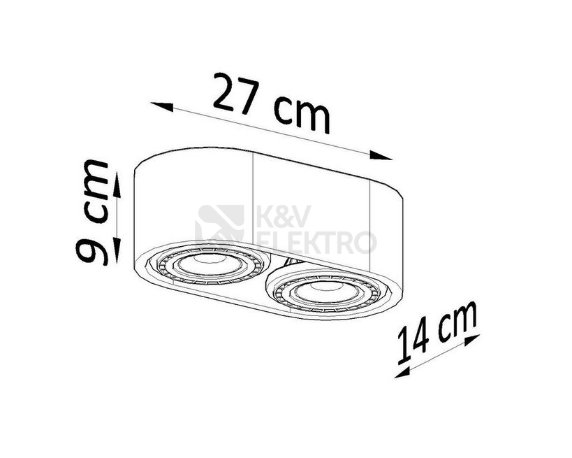 Obrázek produktu Stropní bodové svítidlo SOLLUX Basic 2 GU10 2x40W bez zdroje SL.0882 beton 3