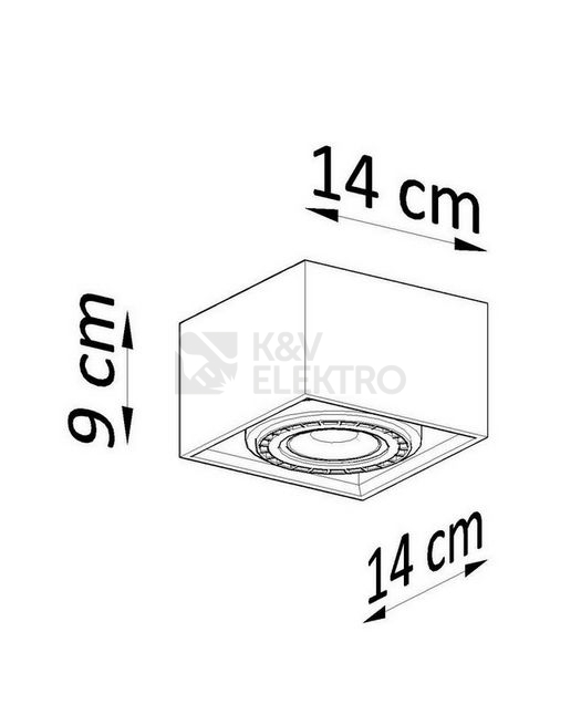 Obrázek produktu Stropní svítidlo SOLLUX Quatro 1 GU10 1x40W bez zdroje SL.0883 beton 3